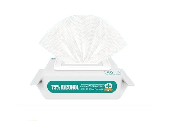 limpezas molhadas descartáveis do álcool etílico do álcool de etilo de 99% 70% 75%