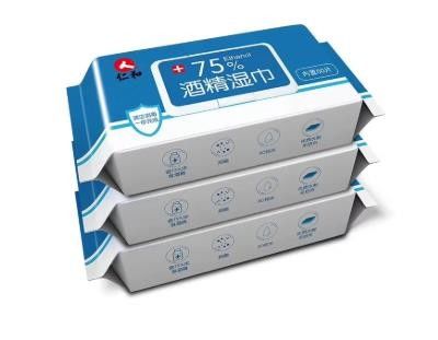 Mão que limpa limpezas não tecidas do álcool do produto comestível de 75%