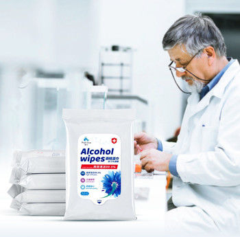 as limpezas molhadas do álcool de 10pcs 75% basearam o desinfetante de limpeza estéril da mão